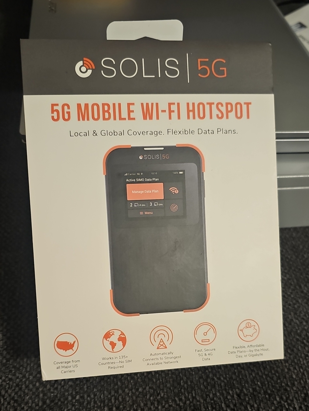 Solis 5G Mobile Wi-Fi Hotspot – Global/Local Coverage (With FREE Lifetime Data!)
